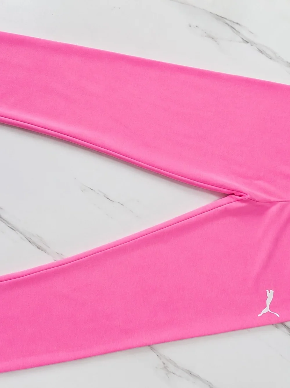 Puma White Long-Sleeve Logo Top with Pink Leggings - Picture 3 of 4